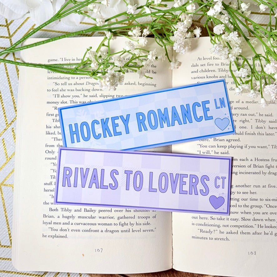 Rivals to Lovers/Hockey Romance Dual-Sided Matte Cardstock Bookmark