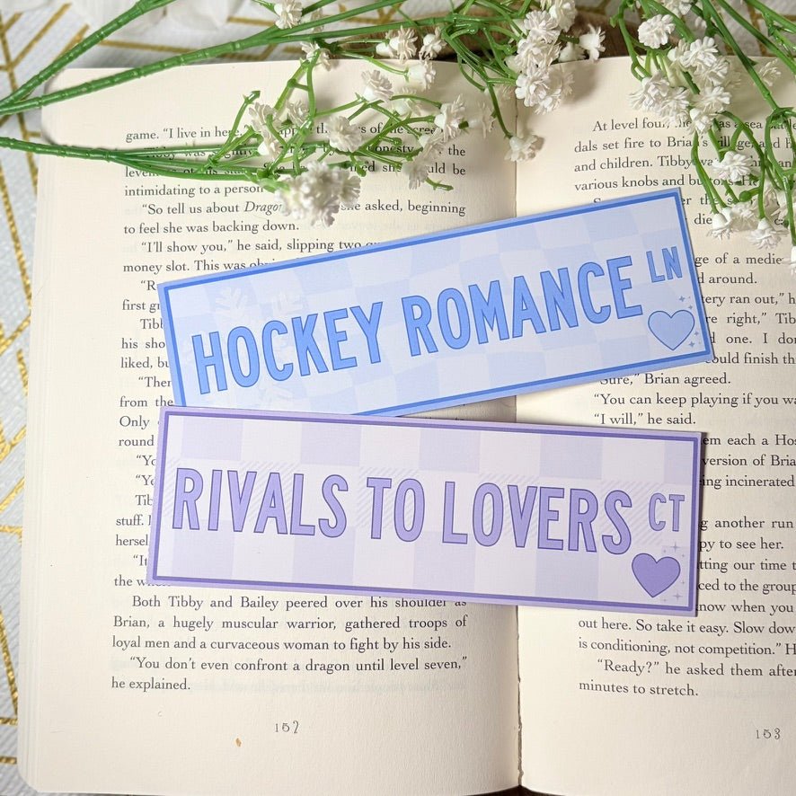 Rivals to Lovers/Hockey Romance Dual-Sided Matte Cardstock Bookmark